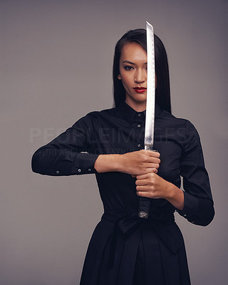 She\'s not hiding behind that blade