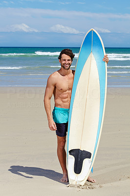 He\'s ready to surf