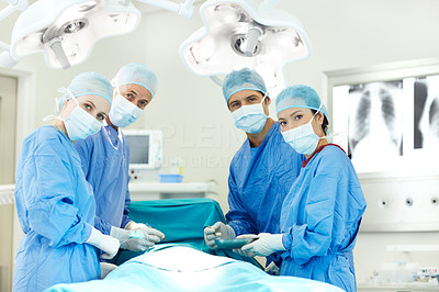 Dedicated team of medical professionals in surgery
