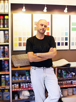 He runs a successful paint store