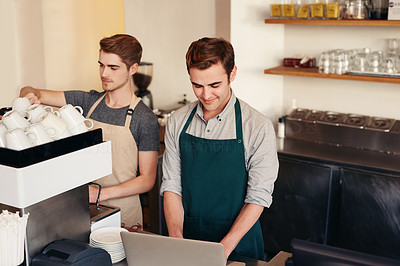 Using the latest business software to manage their cafe