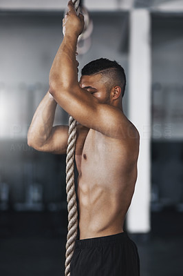 Rope climbing is all about upper body strength