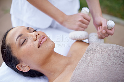 Enjoying a massage at the health spa
