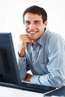 Business man using computer