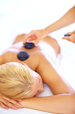 Soothing hot stone therapy