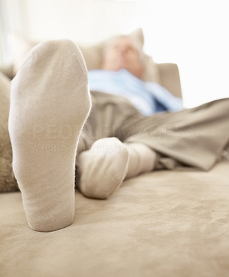 Sleeping mans socks