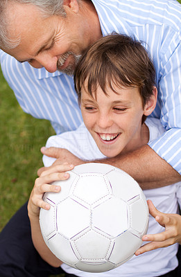 Healthy fun competition between father and son