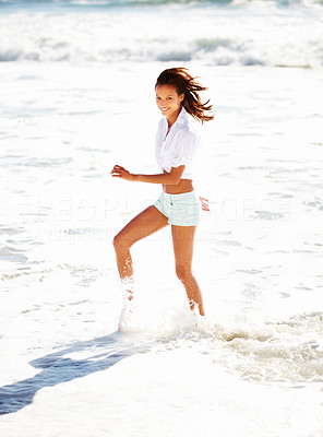 Running free on the beach