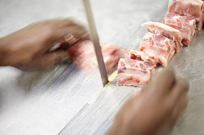 Slicing the meat