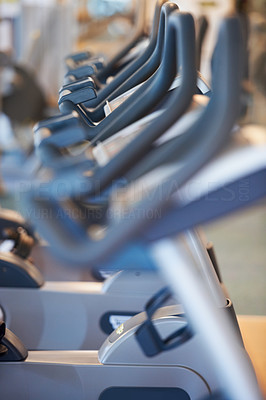 Exercise bikes on display