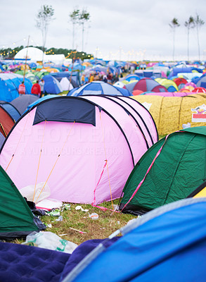 Tapestry of colourful tents