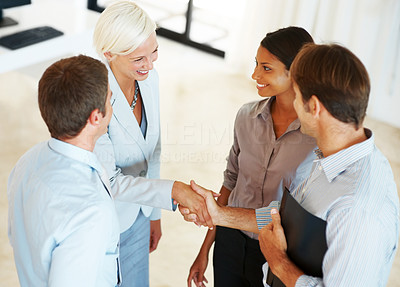Business agreement - Businesspeople shaking hand with eachother