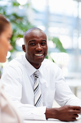 African American business man at a meeting