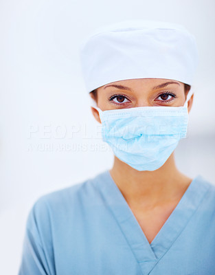 Portrait of a female doctor wearing surgical mask
