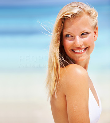 Relaxed woman smiling
