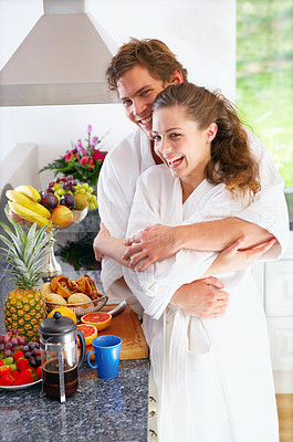 Honeymoon love in the kitchen