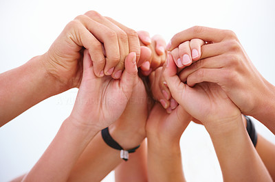 Human hands joined together