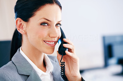 Elegant business woman on phone call
