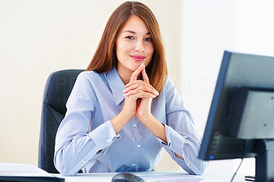 Businesswoman with cute smile